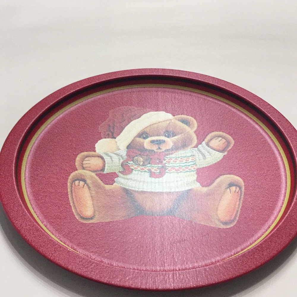 Christmas metal tray used 13”